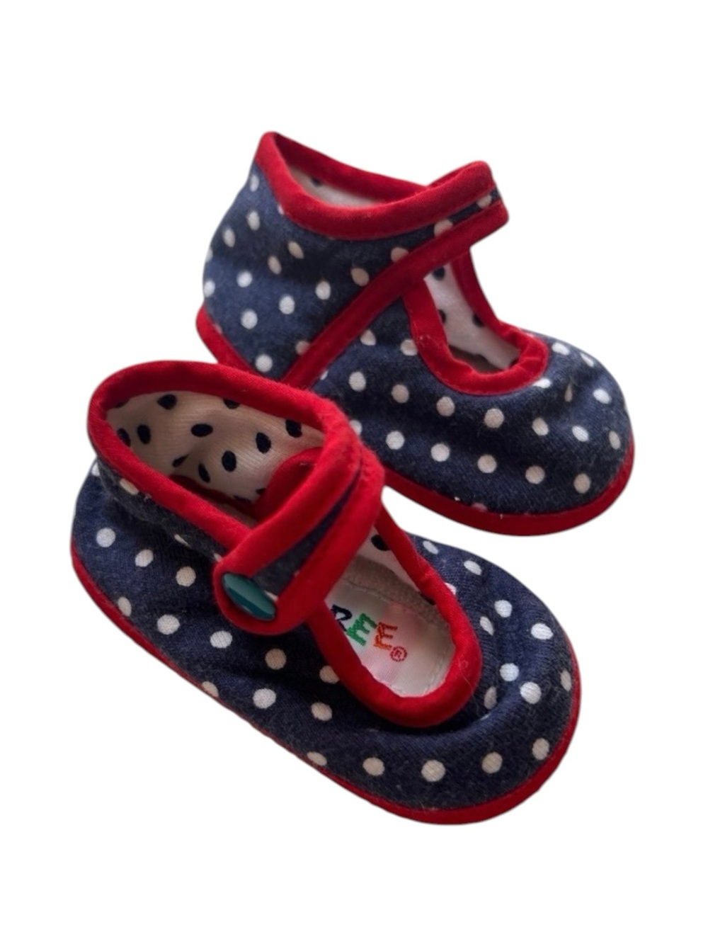 Vintage Gymboree Polka Dot Baby Booties